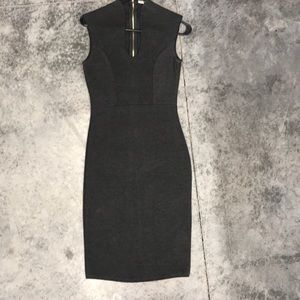 New form fitting charcoal dress